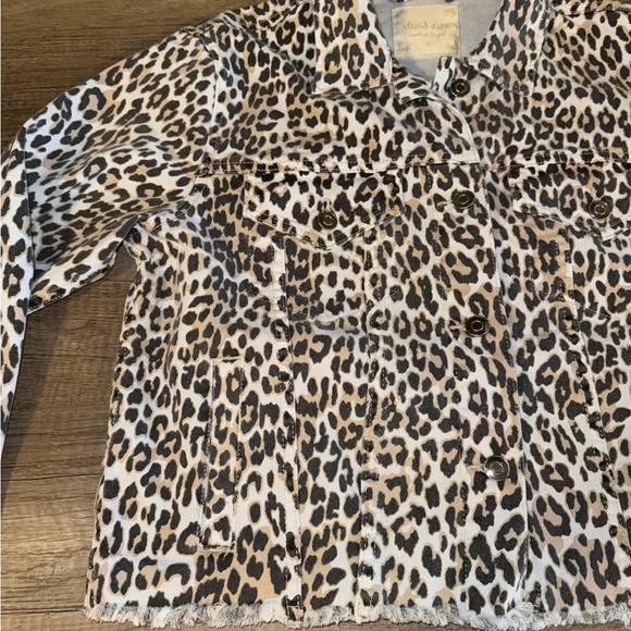 Altar'd State Leopard Print Denim Jacket - Picture 4 of 6